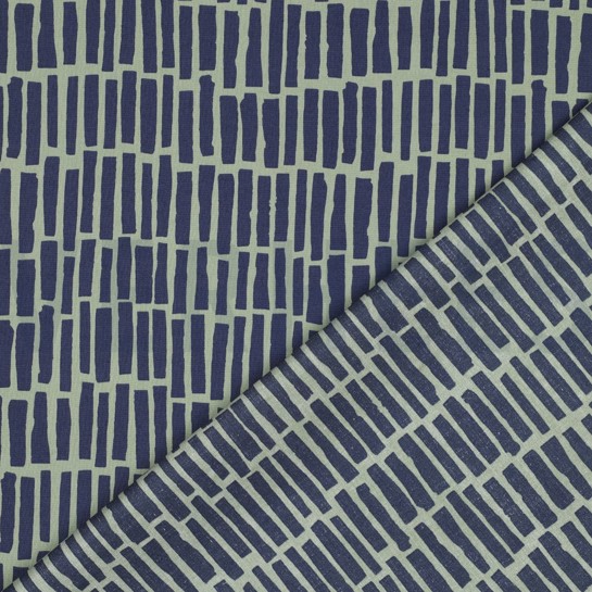 KATOENEN POPLIN VOERTUIGEN LEGERGROEN #7