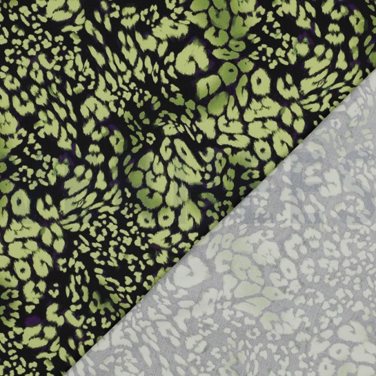 VISCOSE ROSELLA STRETCH DIGITAAL DIERENHUID GEEL #7