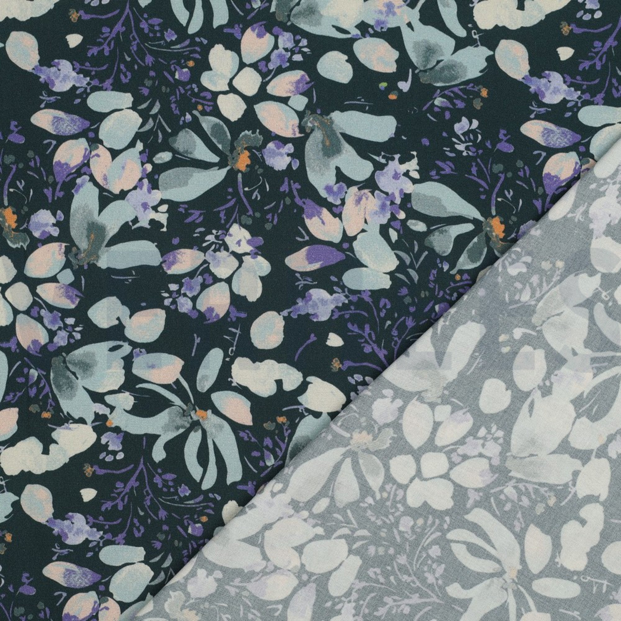 VISCOSE POPLIN STRETCH DIGITAAL BLOEMEN PETROL (high resolution) #4