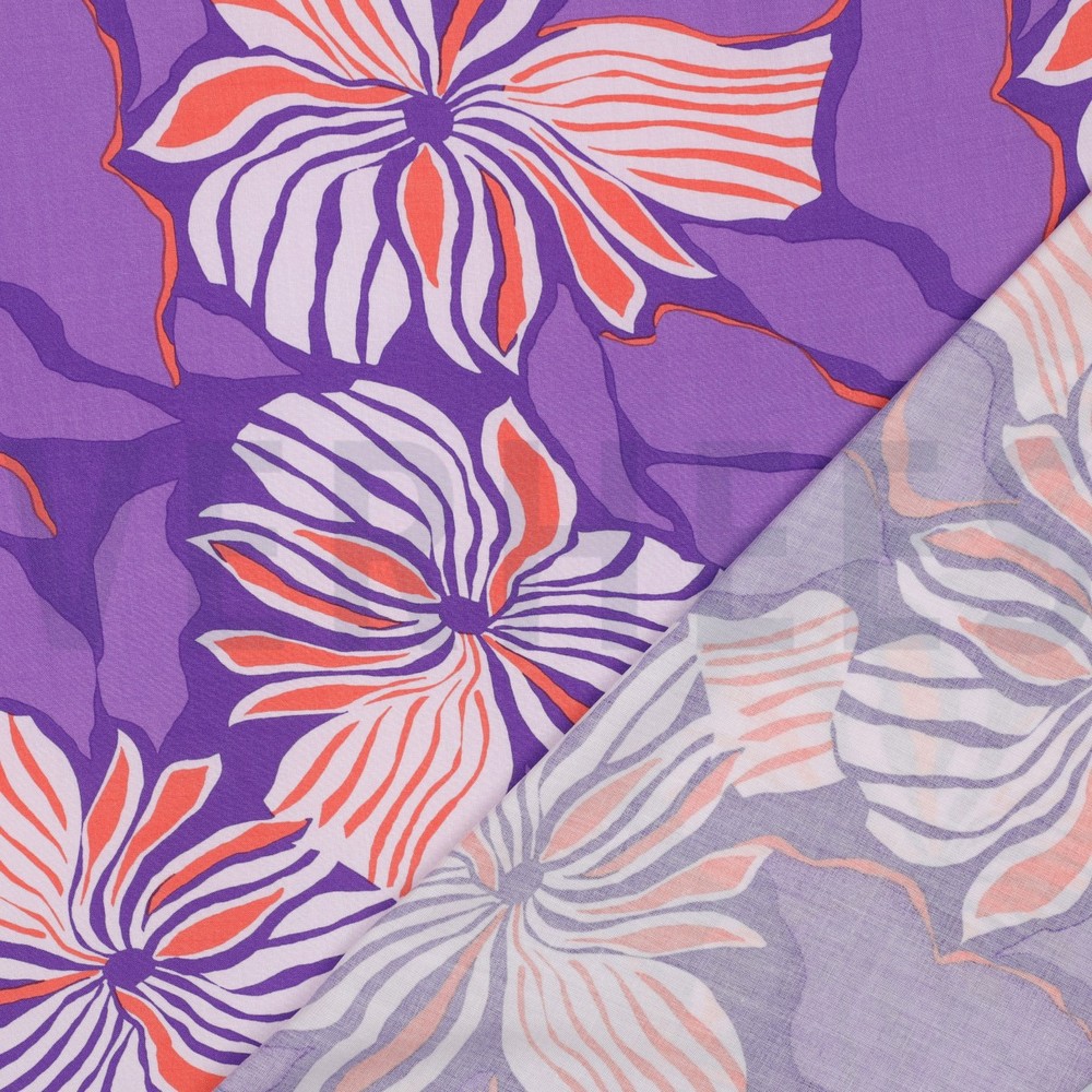 LENZING™ ECOVERO™ BLOEMEN LAVENDEL #7