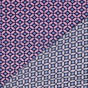 LENZING™ ECOVERO™ RÉTRO BLEU MARINE/ROSE CLAIR (thumbnail) #4