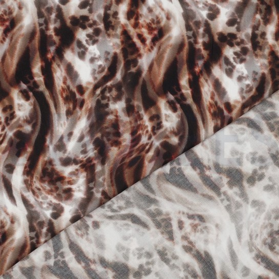 LENZING™ ECOVERO™ DIGITAAL ANIMAL SKIN BRUIN #7