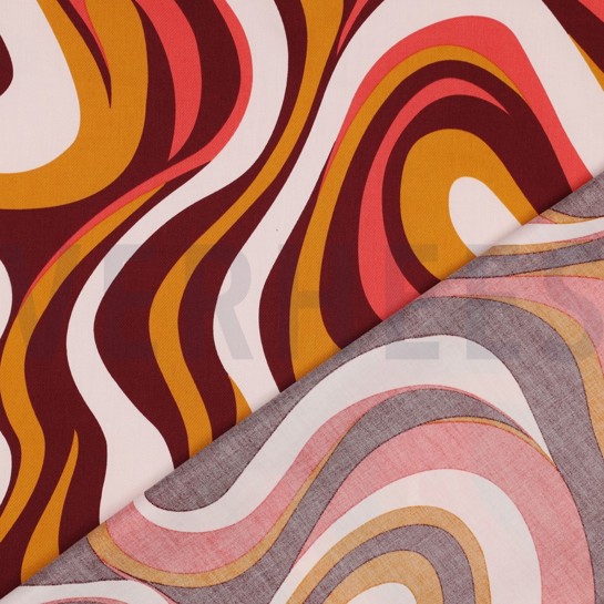 KATOEN SATIJN ABSTRACT BORDEAUXROOD #7