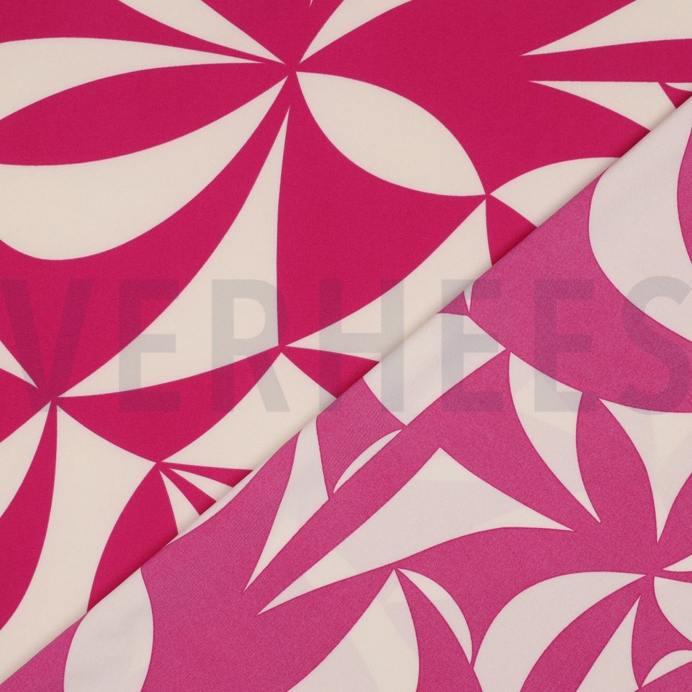 MAGNOLIA STRETCH GEOMETRISCH FUCHSIA #7
