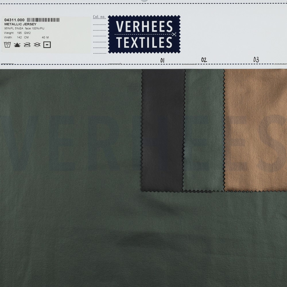 IMITATIELEER ZACHT STRETCH METALLIC GROEN/ZWART #7