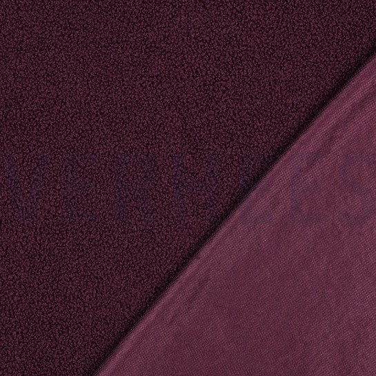 TEDDYSTOFF KUNSTPELZ AUBERGINE #7