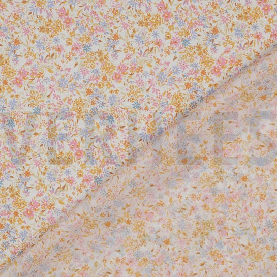 KATOEN VOILE DIGITAAL BLOEMEN MULTI #7
