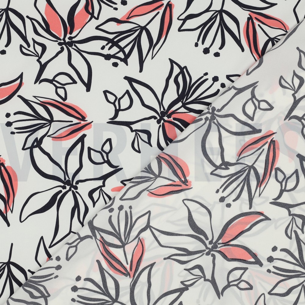 MAGNOLIA STRETCH BLUMEN WEISS #7