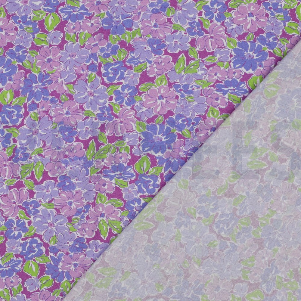 VISCOSE RADIANCE DIGITAL FLOWERS PURPLE #7