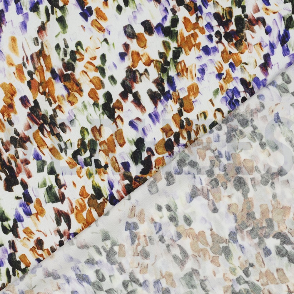 VISCOSE RADIANCE DIGITAL ABSTRAIT BLANC CASSÉ #7