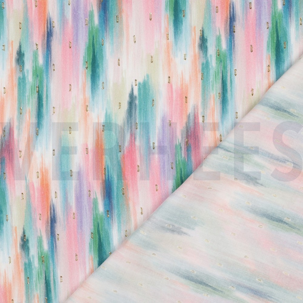 VISCOSE LUREX DIGITAL ABSTRACT GREEN #7