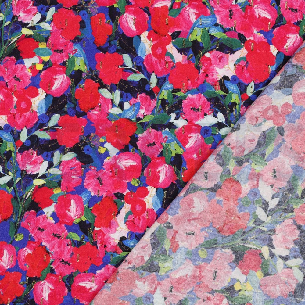 VISCOSE LUREX DIGITAL FLOWERS PINK #7