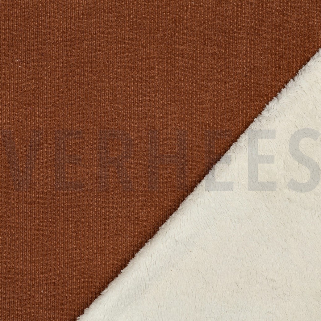 FAUX FUR CORDUROY RUST #7