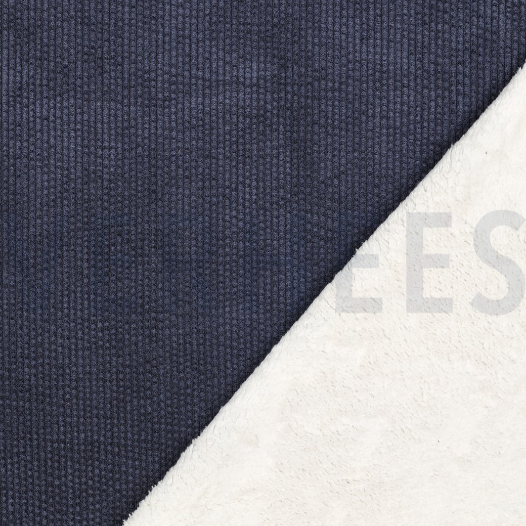 KUNSTPELZ CORD MARINEBLAU #7