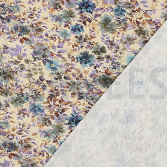 VISCOSE JERSEY DIGITAAL BLOEMEN ZAND #7