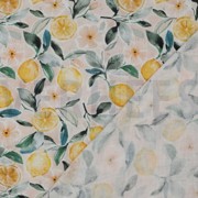 DOUBLE GAUZE DIGITAL LEMONS PEACH (thumbnail) #4