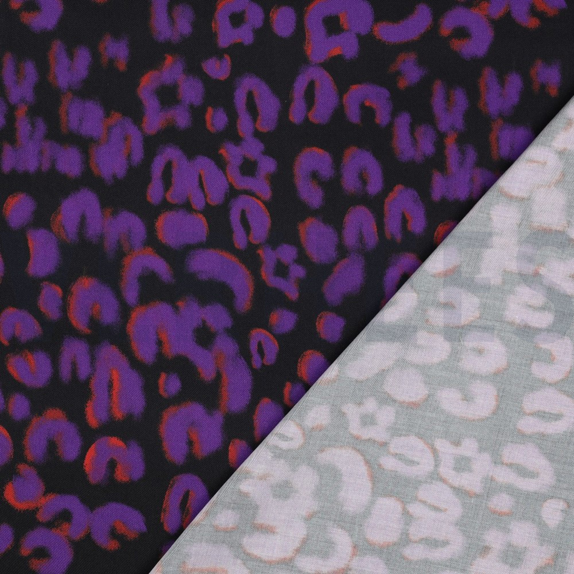 VISKOSE SATIN DIGITAL TIERHAUT SCHWARZ (high resolution) #4