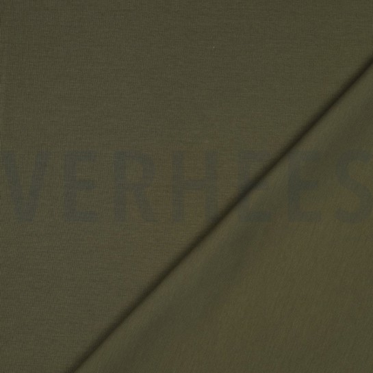BAUMWOLLE INTERLOCK JERSEY ARMEEGRÜN #7