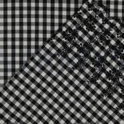 KATOEN RUITEN EENZIJDIGE RAND EENZIJDIGE GOLFRAND ZWART/ WIT (thumbnail) #4