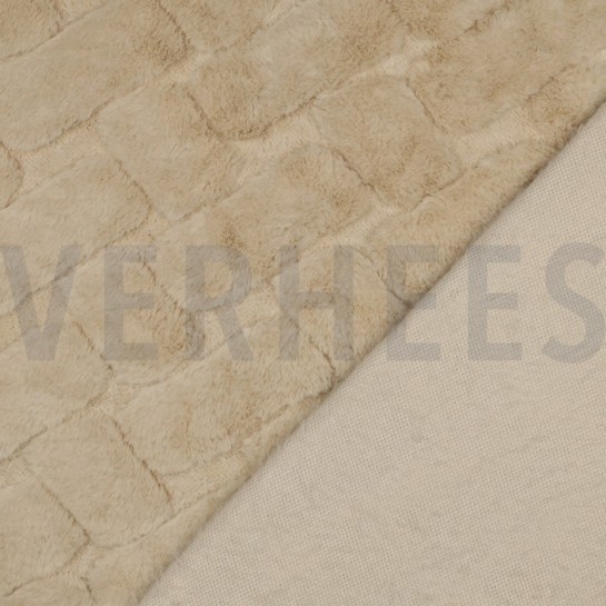 FAUX FUR ABSTRACT ECRU #7