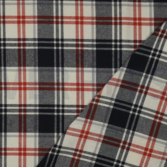 KATOEN GARENGEVERFD GEBORSTELDE RUITEN MARINEBLAUW #7