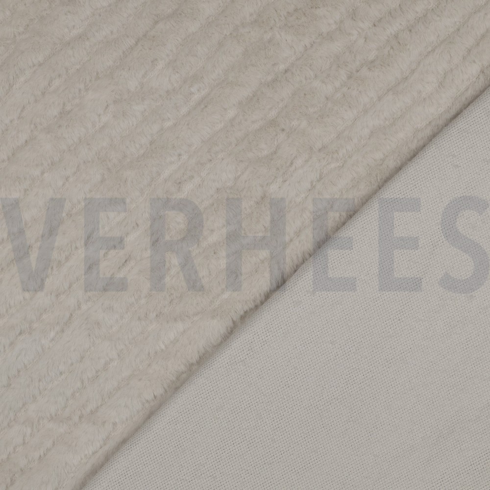 KUNSTPELZ STREIFEN BEIGE #7