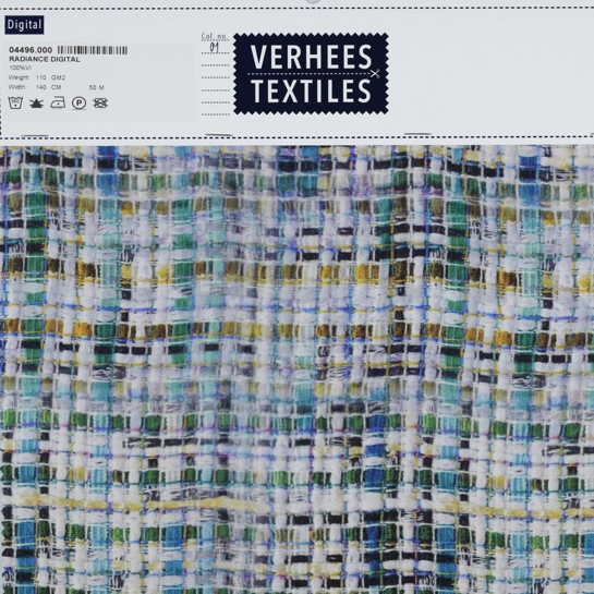 VISCOSE RADIANCE DIGITAAL GRAFISCH MULTI #7