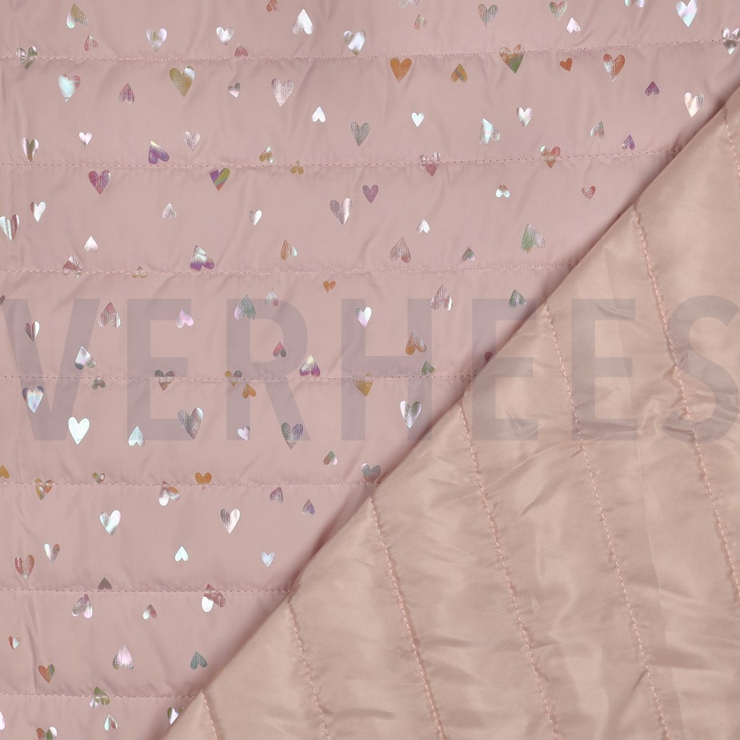 STEPPED FOIL HEARTS LIGHT ROSE #7