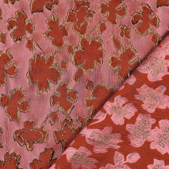 JACQUARD FLEURS ROSE #7