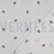 MUSSELIN STICKEREI BLUMEN WEISS (thumbnail) #4