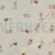 MUSSELIN STICKEREI HUNDE ECRU (thumbnail) #4