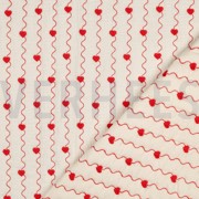 MUSSELIN GESTEPPT HERZEN NATUR (thumbnail) #4