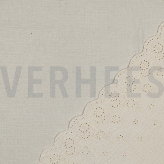 MUSSELIN EINSEITIGER RAND EINSEITIGE BOGENKANTE NATUR #7