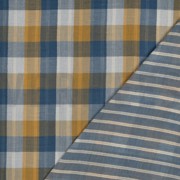 MUSSELIN DOPPELSEITIG KAROS BLAU (thumbnail) #4