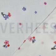 MUSSELIN STICKEREI BLUMEN ROSA (thumbnail) #4