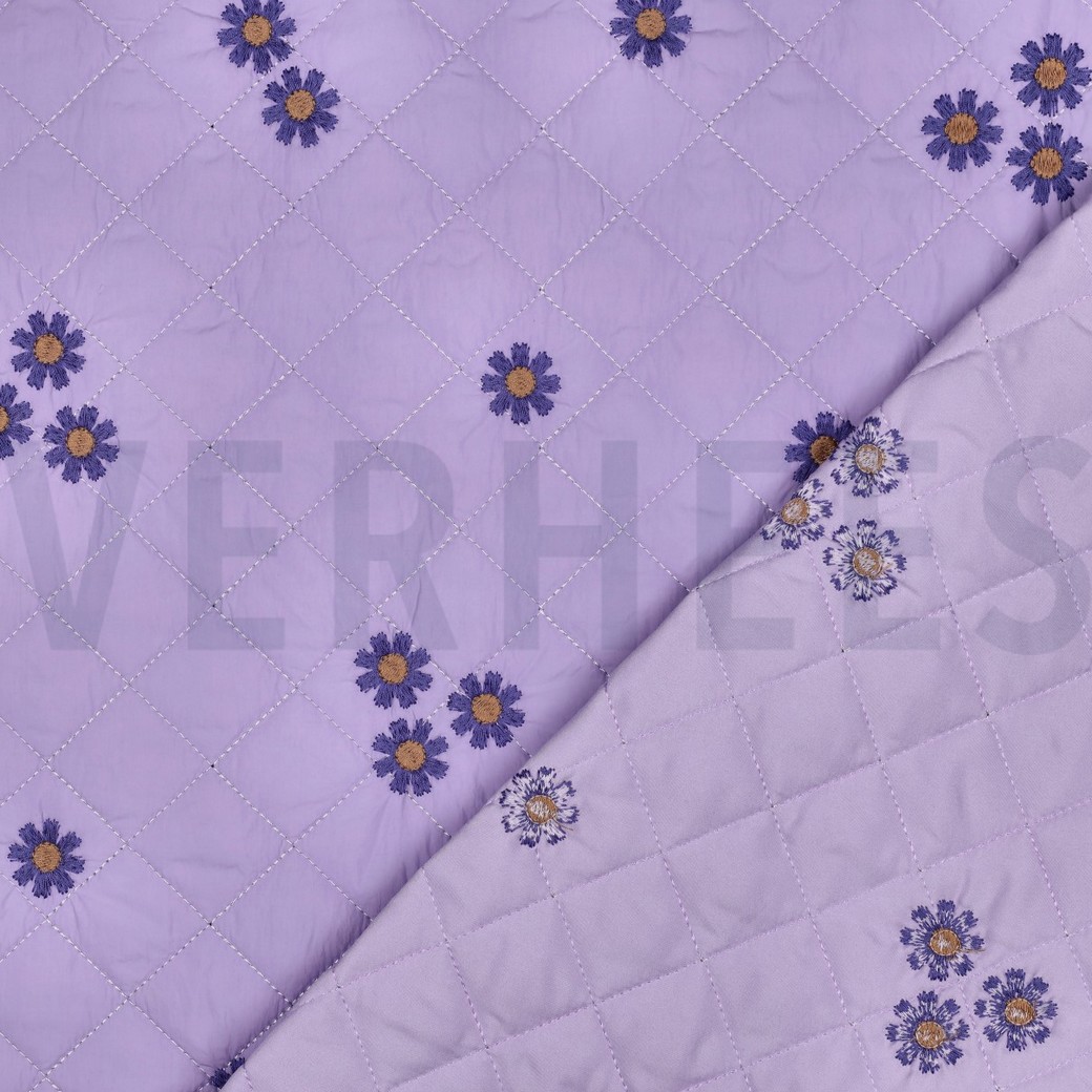 STEPPED EMBROIDERY FLOWERS LILAC #7