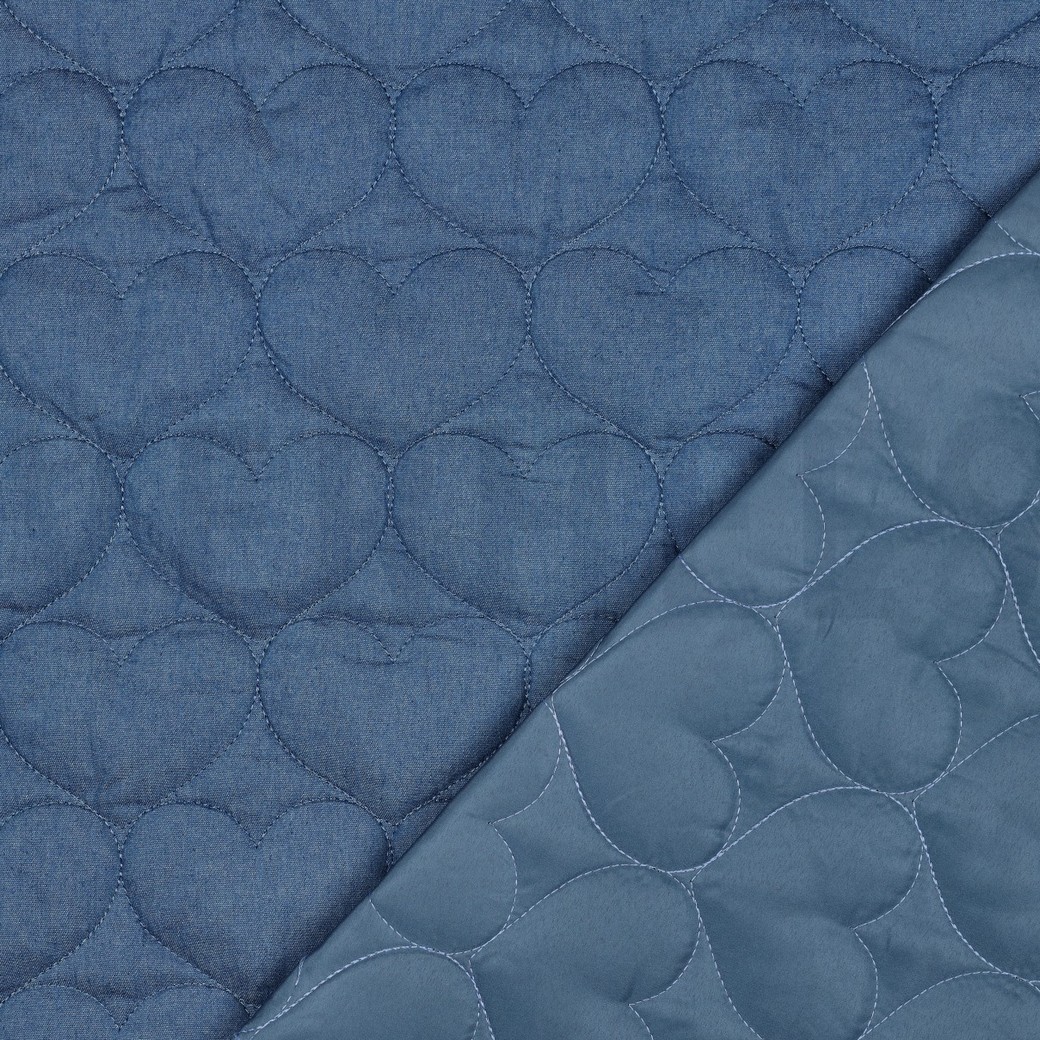 GEWATTEERD DENIM HARTEN JEANSBLAUW #7