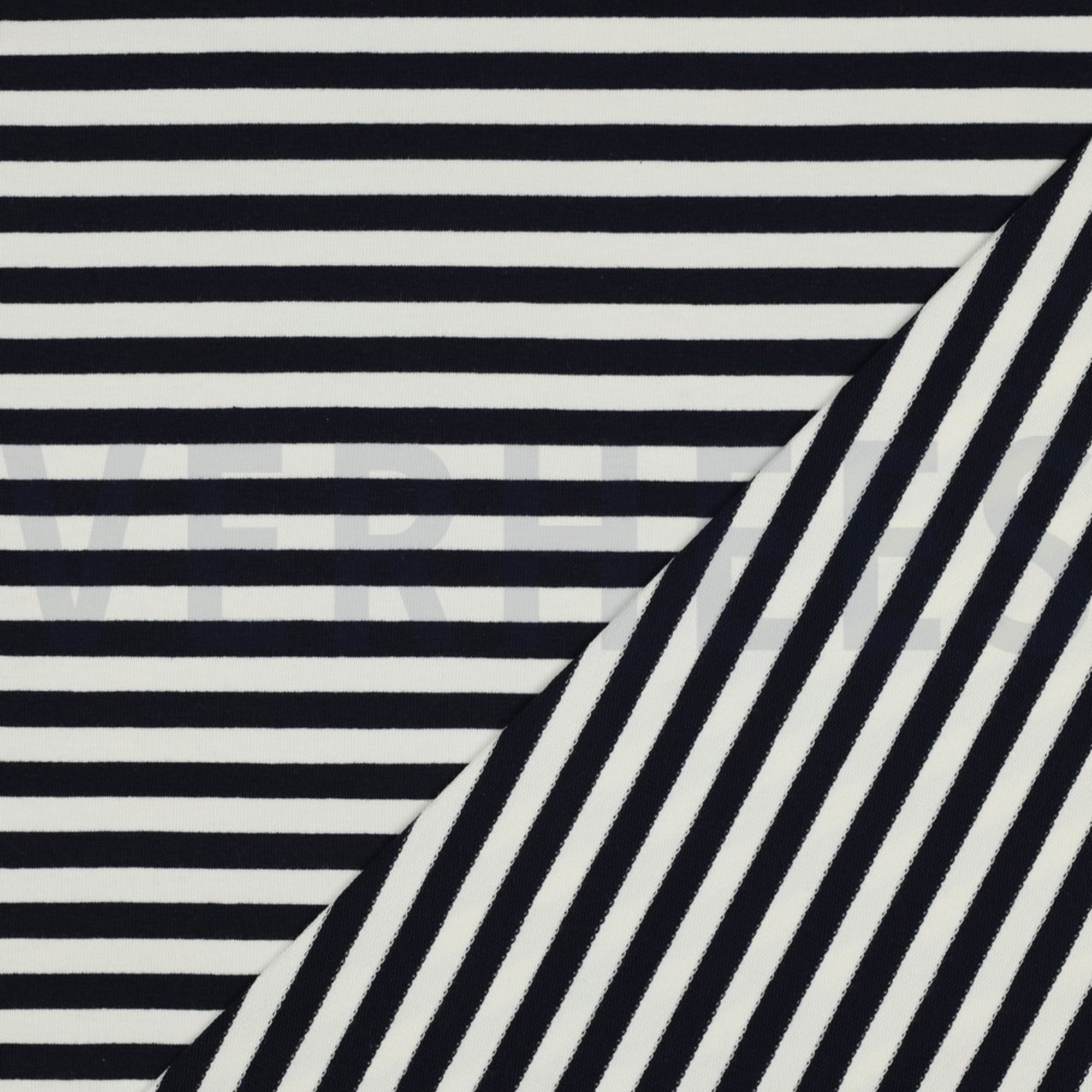 FRENCH TERRY GARNGEFÄRBT STREIFEN MARINEBLAU/OFFWHITE (high resolution) #4