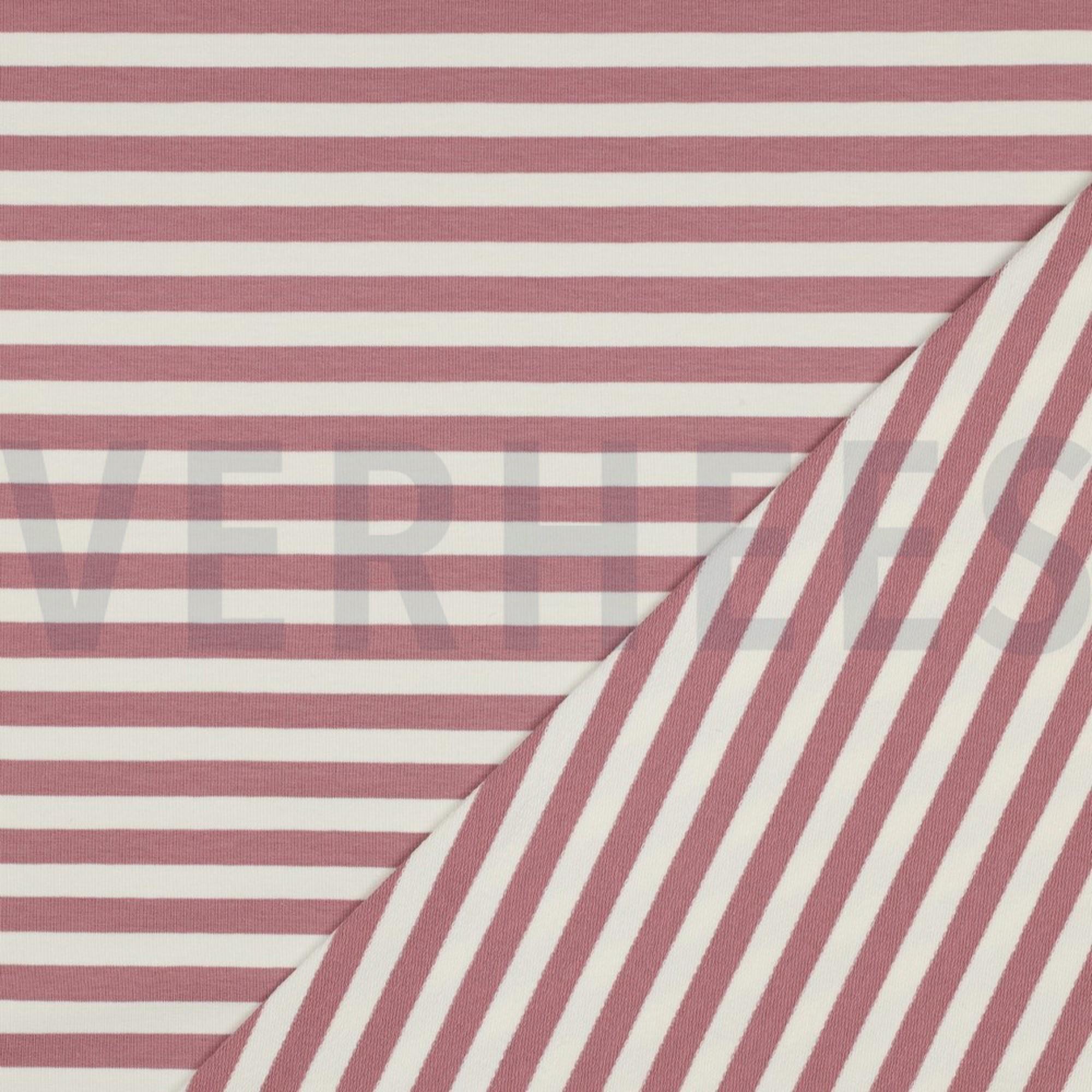 FRENCH TERRY GARNGEFÄRBT STREIFEN DUNKELROSA (high resolution) #4