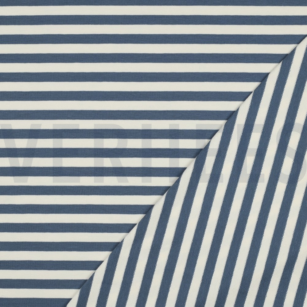 FRENCH TERRY YARN DYED STRIPES JEANS #7
