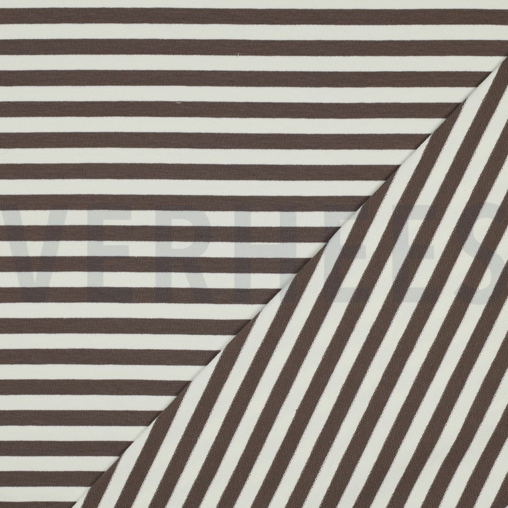 FRENCH TERRY YARN DYED STRIPES TAUPE #7