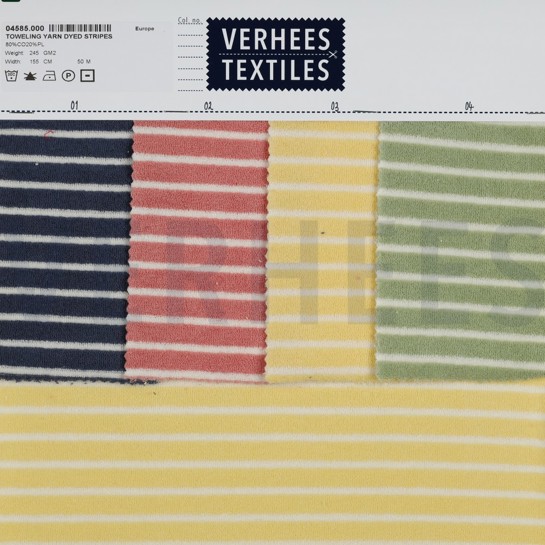 ÉPONGE TEINT EN FIL RAYURES VIEUX ROSE/ÉCRU #7