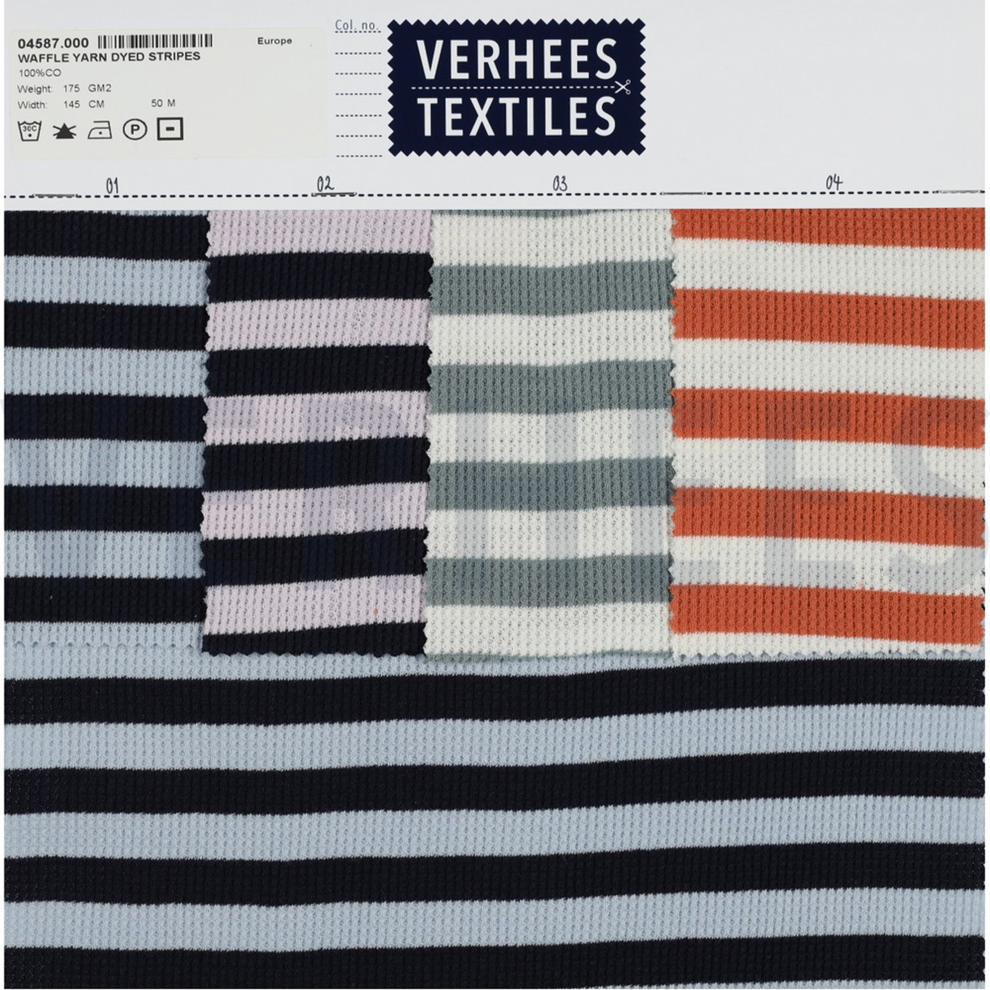 WAFEL GARENGEVERFD STREPEN DONKERBLAUW / BLAUW (high resolution) #4