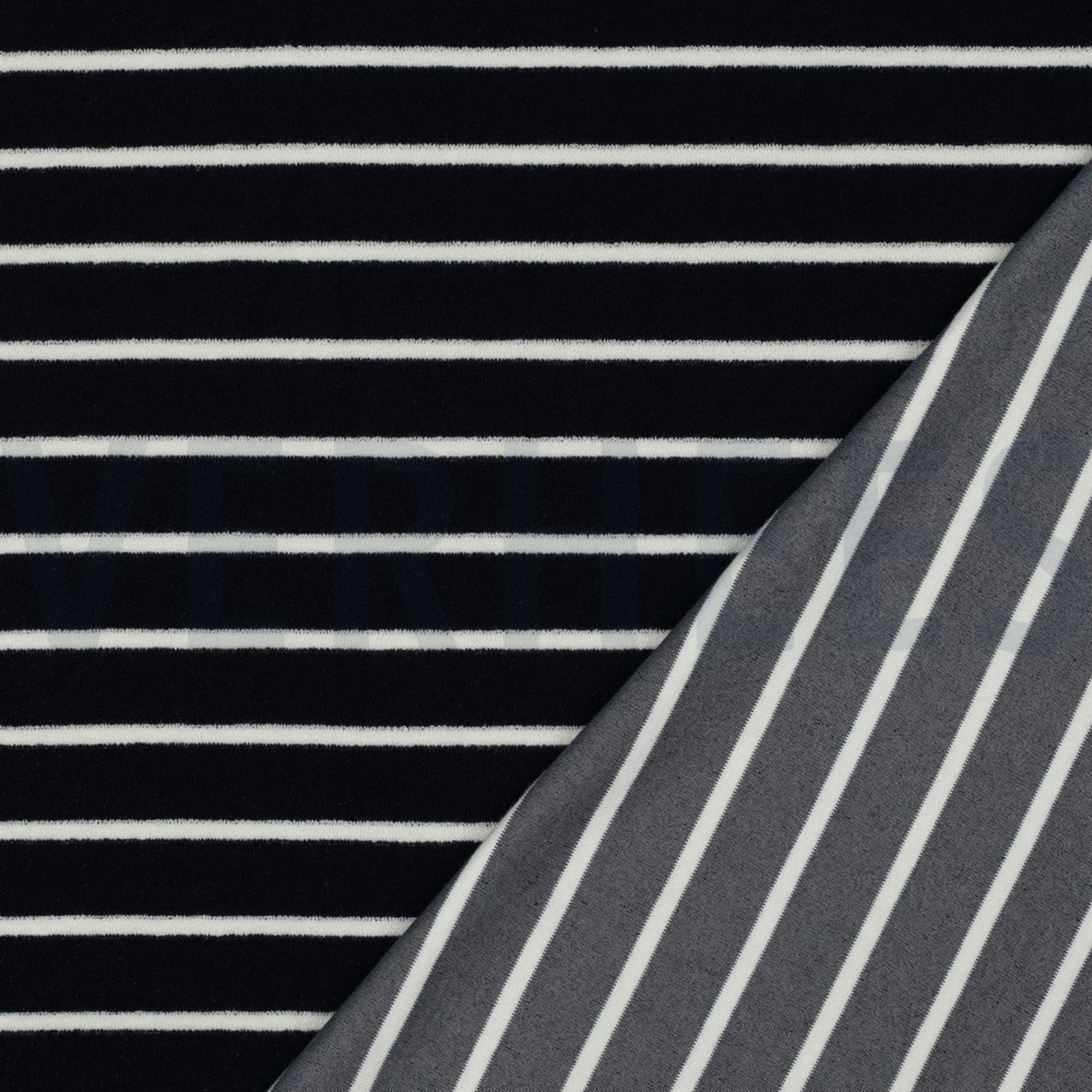 COTTON TOWELLING YARN DYED STRIPES DARK BLUE (high resolution) #4