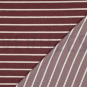 COTTON TOWELLING YARN DYED STRIPES MAUVE/ECRU (thumbnail) #4