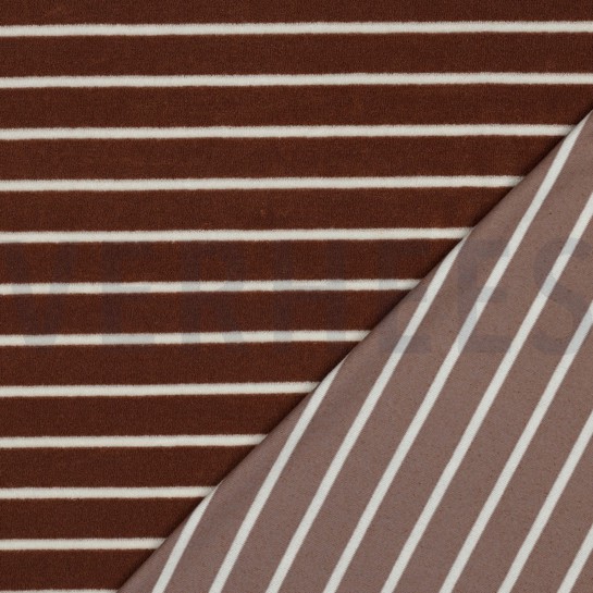 BAUMWOLLE FROTTEE GARNGEFÄRBT STREIFEN KAMEL/ECRU #7