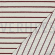 BAUMWOLLE FROTTEE GARNGEFÄRBT STREIFEN ECRU/MAUVE (thumbnail) #4