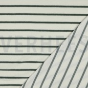 BAUMWOLLE FROTTEE GARNGEFÄRBT STREIFEN ECRU/SALBEI (thumbnail) #4