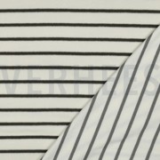 BAUMWOLLE FROTTEE GARNGEFÄRBT STREIFEN ECRU/ARMYGRÜN (thumbnail) #4