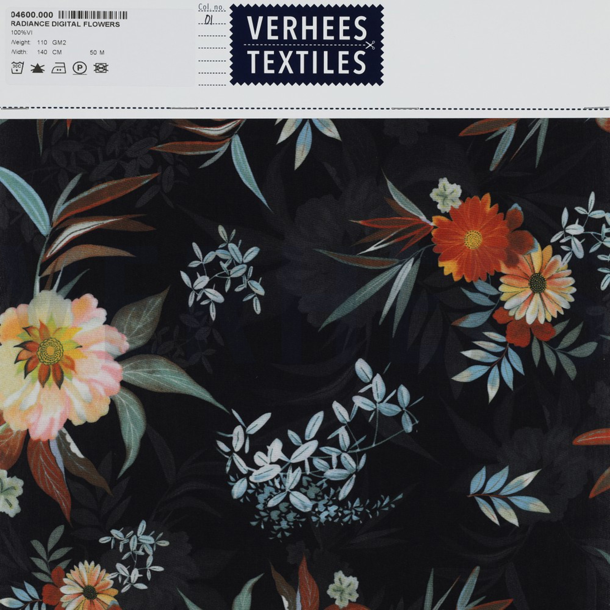 VISCOSE RADIANCE DIGITAL FLOWERS MULTICOLOUR (high resolution) #4